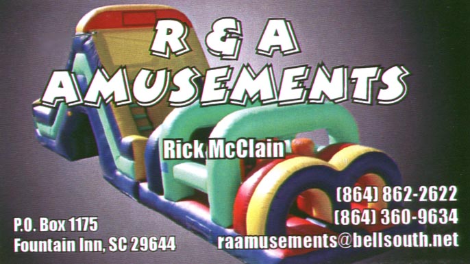 R&A Amusements Contact